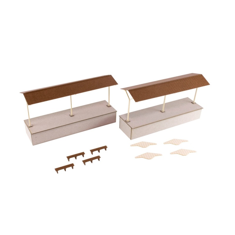 1/80ペーパーキット まちかどアクセサリーシリーズ 島式ローカルホーム 延長セットB(上屋)の商品画像
