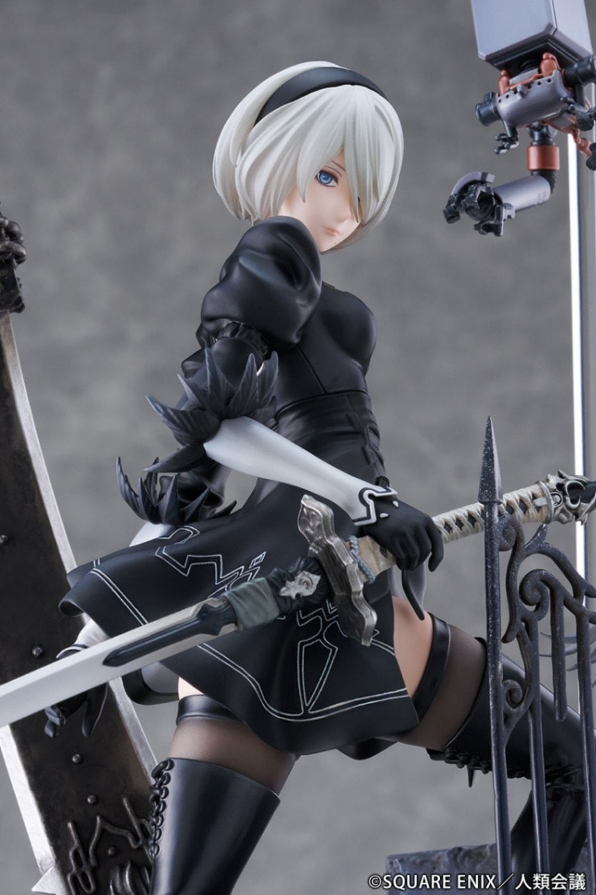 NieR Automata Ver1.1a 2B ヨルハ二号B型　フリーイング NieR:Automata Ver1.1a』ふわりと舞うスカートから覗く太ももが