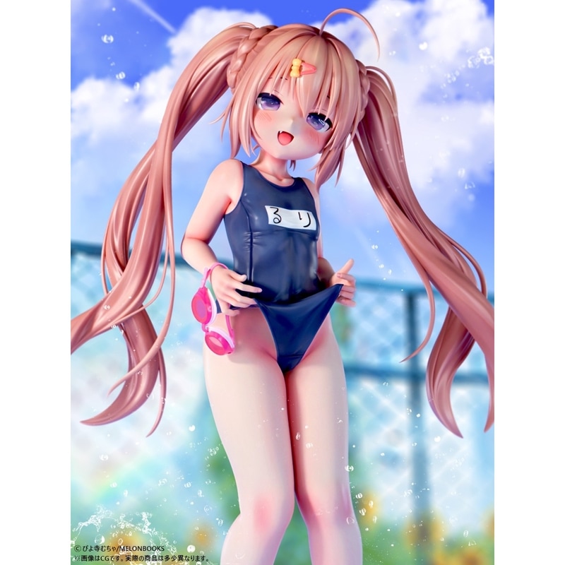 ぴよ寺むちゃ「るりちゃん」すくみずきゅっver. 1/5 完成品フィギュアの商品画像