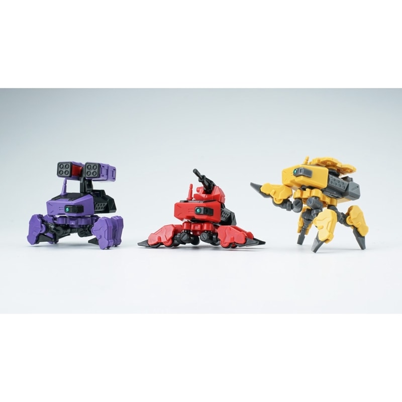 ULTRA ACTION TROOPERシリーズ LYCOSIDAE SQUAD(ライコシデー スクワッド) 1/144スケール プラスチックモデルキット 3色セット(レッド、イエロー、パープル)の商品画像