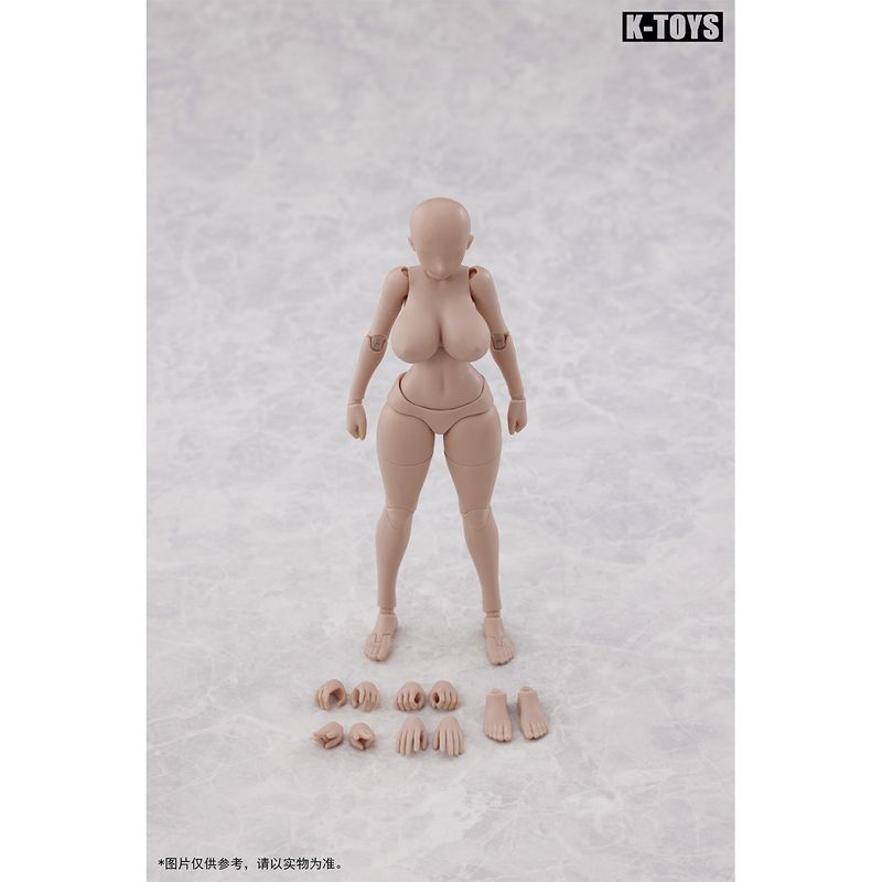 1/12スケール 可動フィギュア 豊満体型女性素体 KT02C 日焼け肌の商品画像