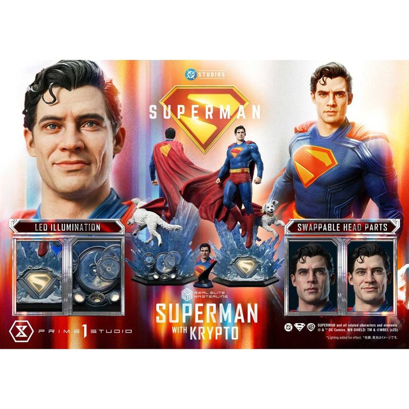 リアルエリートマスターライン スーパーマン (2025 Film) スーパーマン with クリプト 1/3 完成品フィギュア 『スーパーマン』 《送料無料》 ＜銀行振込・前入金のみ＞の商品画像