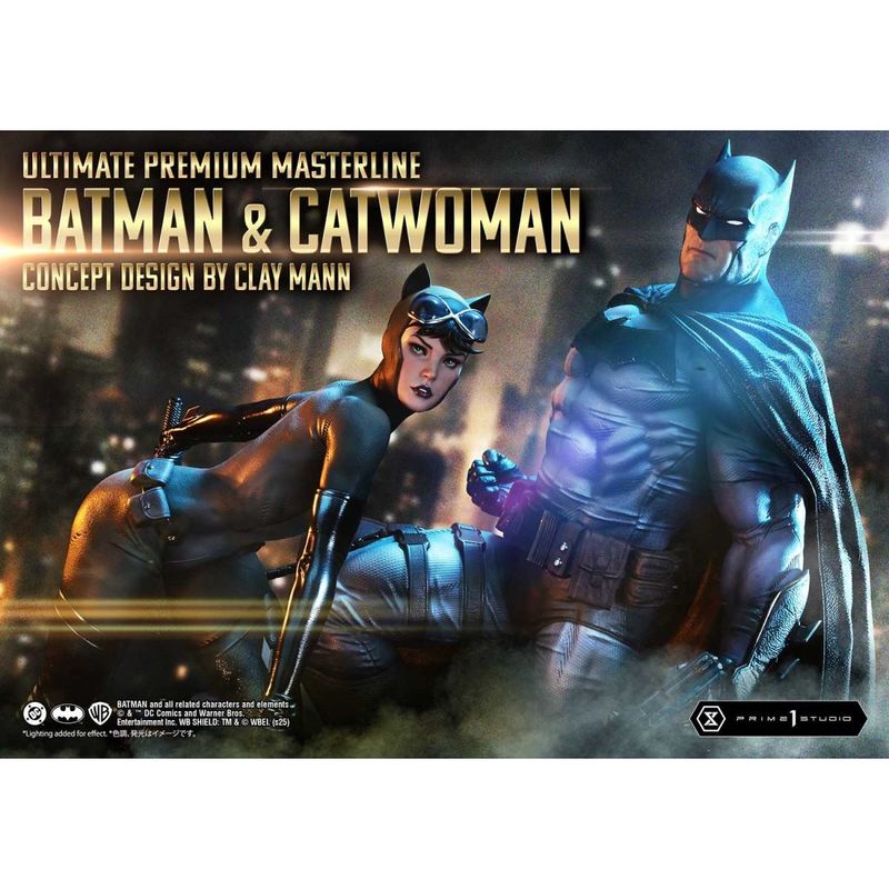 アルティメットプレミアムマスターライン バットマン(コミック) バットマン&キャットウーマン(Concept Design by CLAY MANN) 1/4 完成品フィギュア 『バットマン』 《送料無料》 ＜銀行振込・前入金のみ＞の商品画像