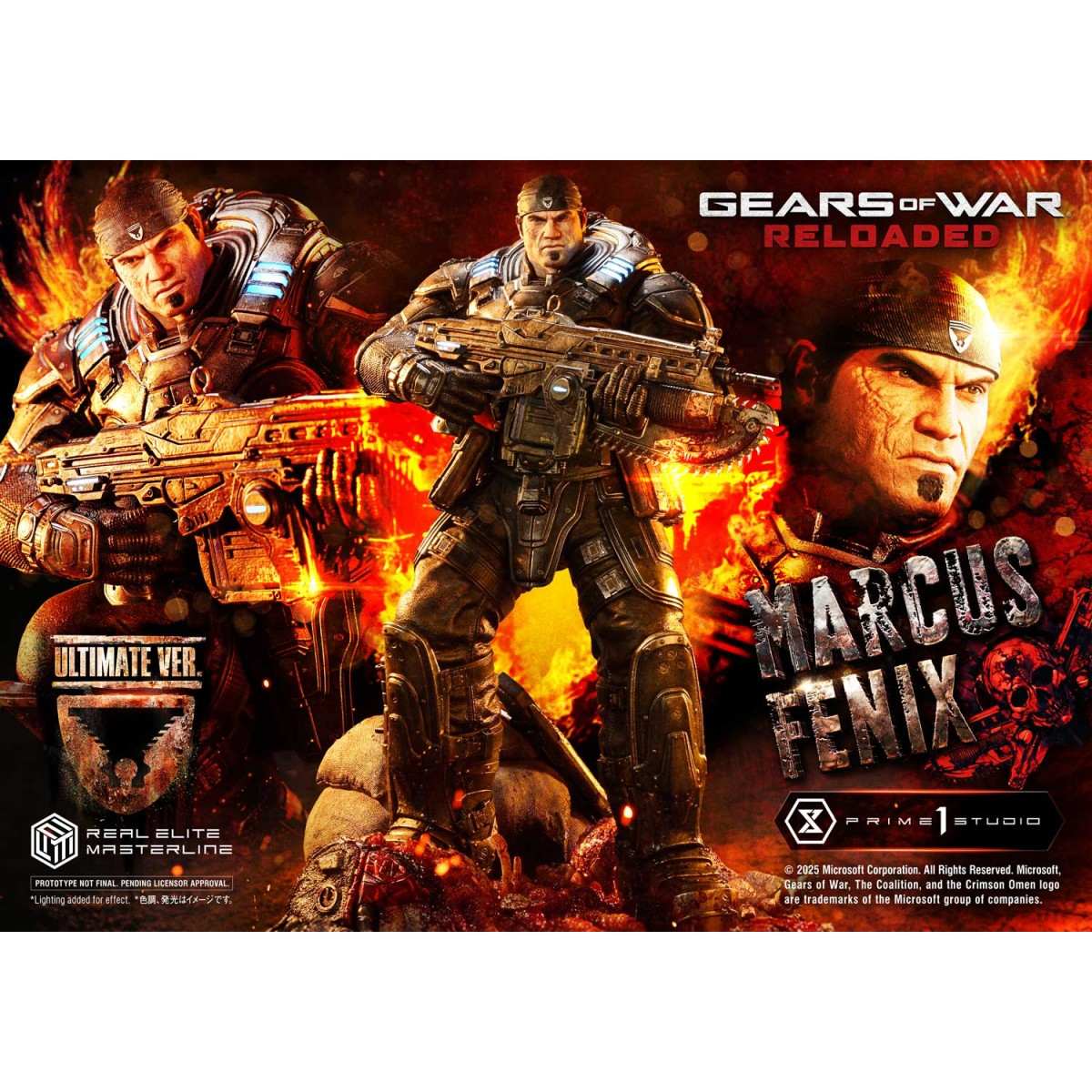 リアルエリートマスターライン Gears of War: Reloaded マーカス・フェニックス 1/3 完成品フィギュア アルティメット版 『Gears of War』 《送料無料》 ＜銀行振込・前入金のみ＞