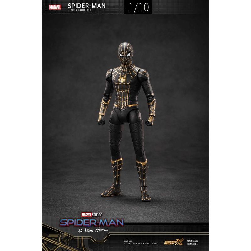 スパイダーマン ブラック&ゴールドスーツ ノー・ウェイ・ホーム (7インチ Xシリーズ) 『マーベル・コミック』の商品画像