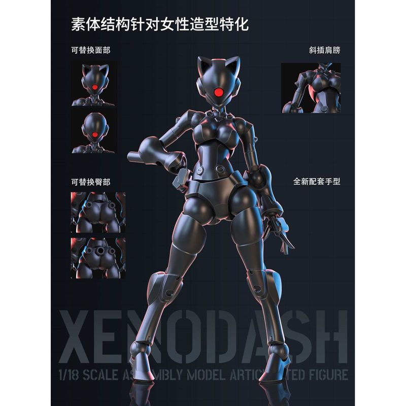 3 min projectシリーズ 迅捷異人 1/18スケールプラスチックモデルキット(ブラック)の商品画像