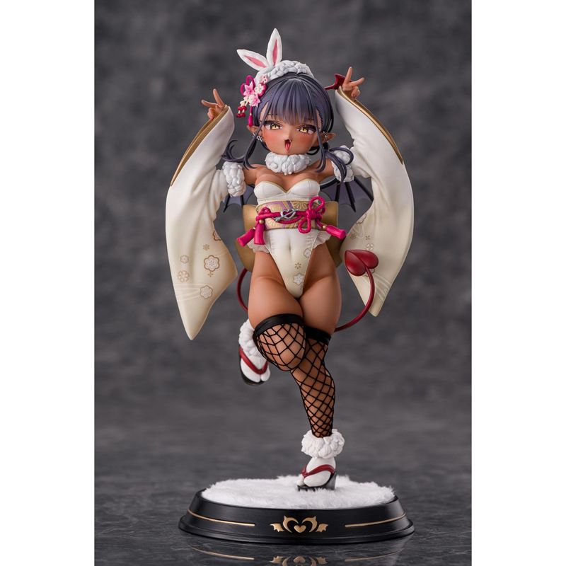 褐色サキュバスちゃん 晴れ着バニーVer. Illustrated by 虎んと 1/6 完成品フィギュア 通常版の商品画像