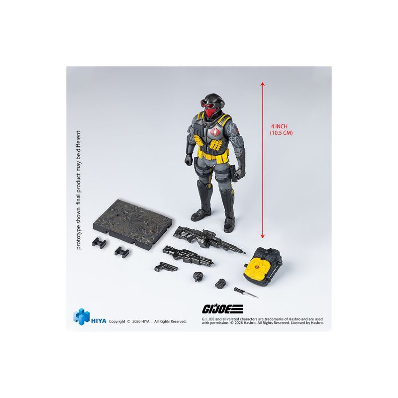 ハイヤーエクジビット・ミニシリーズ 1/18スケール 4インチ コブラヴァイパー(パイソンパトロール版) アクションフィギュア 『G.I.ジョー』の商品画像