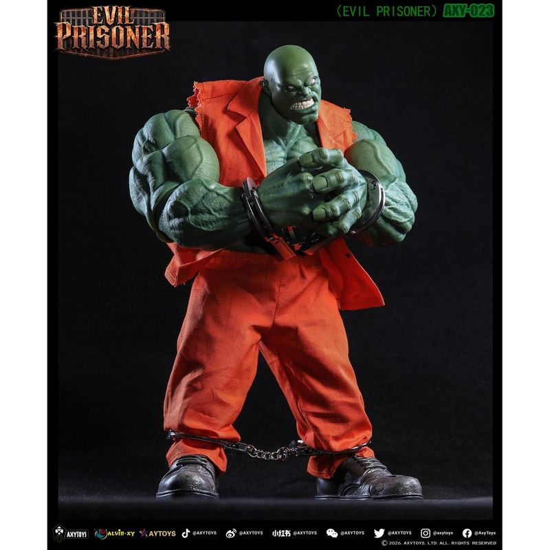 EVIL PRISONER(イーブルプリズナー) 1/12スケール可動フィギュア AXY-023 緑色の商品画像