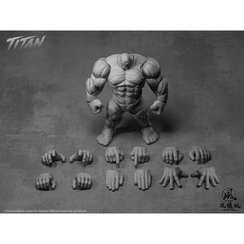 1/12スケール 可動フィギュア素体 タイタン FMW012 グレーの商品画像