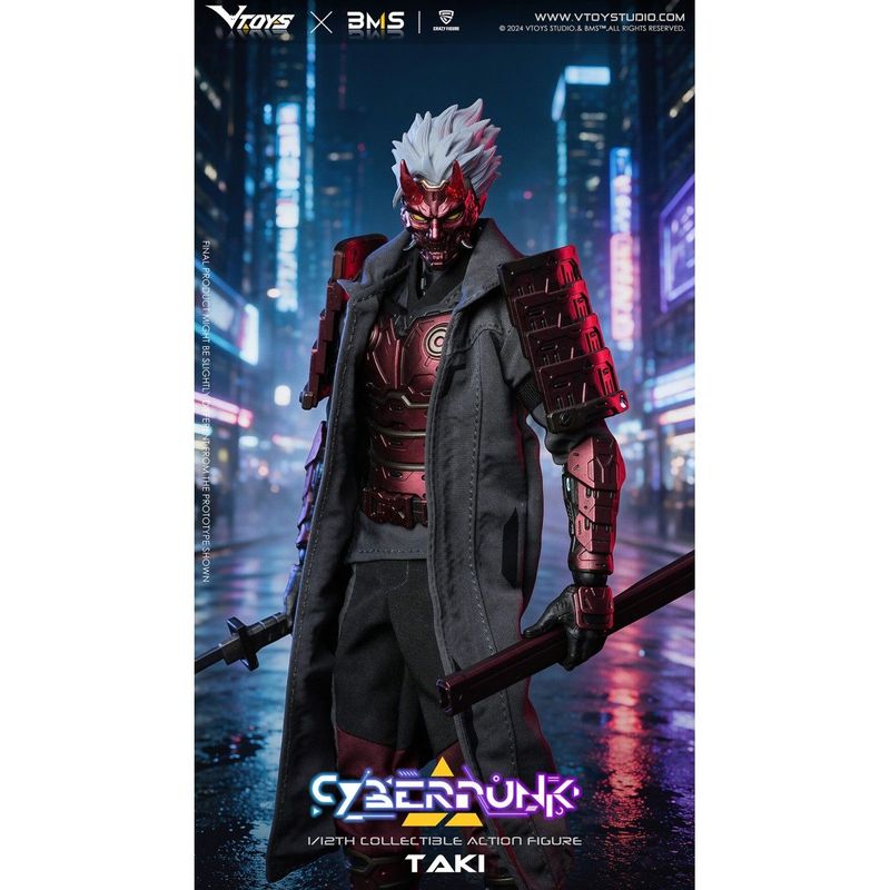 VTOYS×BMS×CF Cyberpunk(サイバーパンク)シリーズ 侍 緋色の破暁 1/12スケール可動フィギュアの商品画像