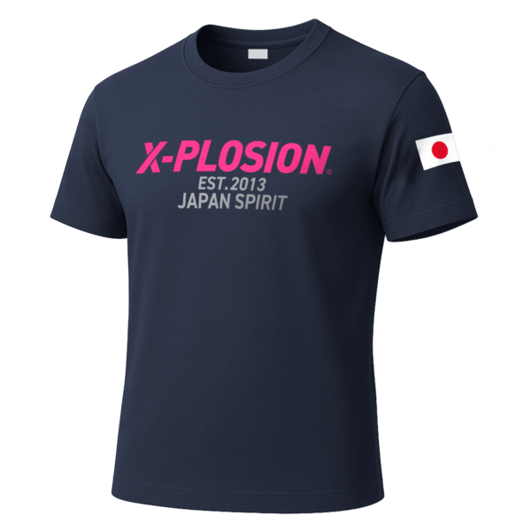 【ネイビーx蛍光ピンク】X-PLOSION オリジナルTシャツ 5.0oz エクスプロージョン