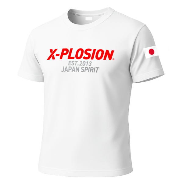 【ホワイトxレッド】X-PLOSION オリジナルTシャツ 5.0oz エクスプロージョン