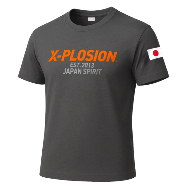 【チャコールグレーx蛍光オレンジ】X-PLOSION オリジナルTシャツ 5.0oz エクスプロージョン