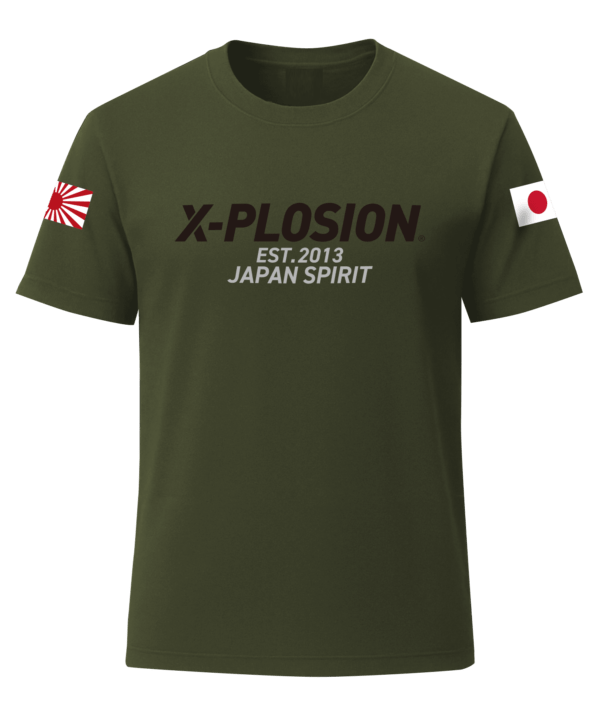(両袖プリント)【アーミーグリーンxブラック】X-PLOSION オリジナルTシャツ 5.0oz エクスプロージョン