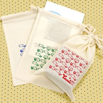 ［単色シルク印刷］ コットン巾着【小ロット】