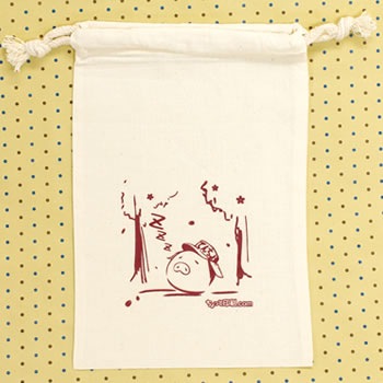 ［単色シルク印刷］ コットン巾着【小ロット】
