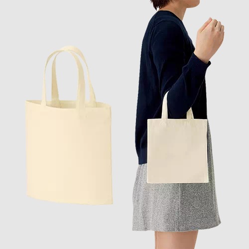 ［単色シルク印刷］　ライトキャンバスバッグS