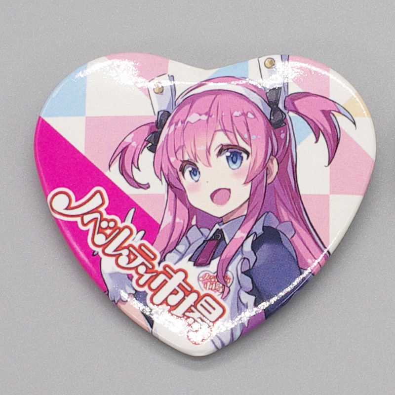 ハート型カンバッジ