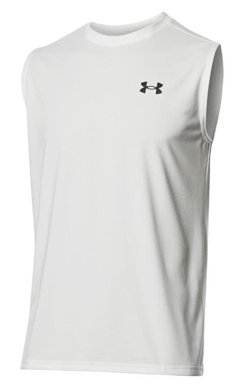 アンダーアーマー ノースリーブ メンズ UA テック スリーブレス ホワイト 1367452-100|トレーニングウエア【メンズ】|トレーニングウエアZONE