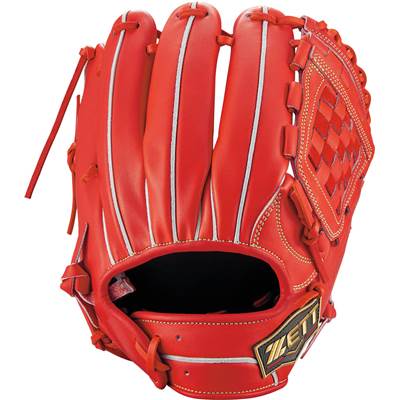赤い硬式野球グローブ ゼット 硬式グローブ プロステイタス 2201SE 二塁・遊撃手用 右