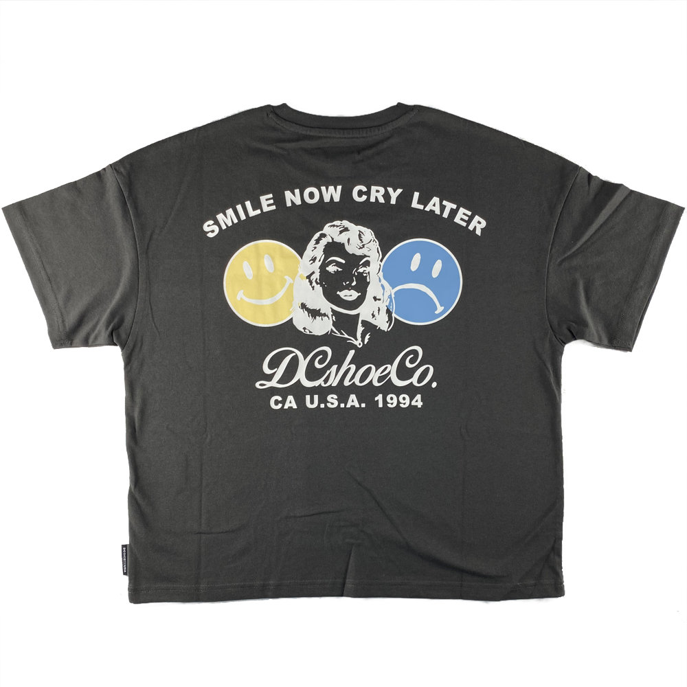 DC ディーシー シューズ Tシャツ レディース 半袖 21 WS SMILENOW SS LST212303-BLK|トレーニングウエアZONE