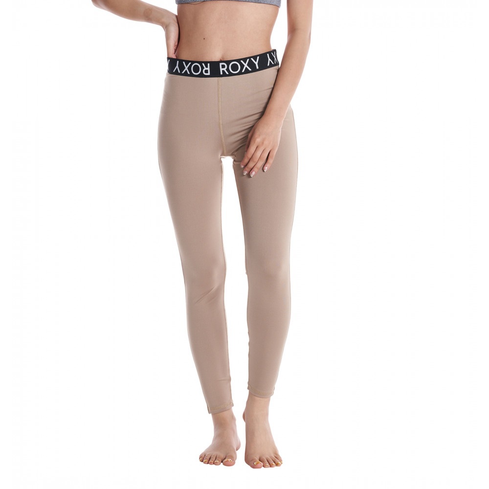 ロキシー レギンス レディース 速乾 UVカット MY 1ST ROXY LEGGINGS RPT221510-BGE|トレーニングウエアZONE