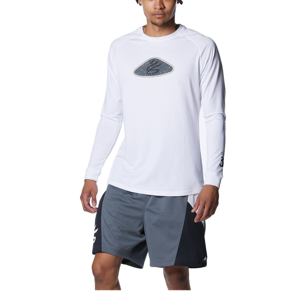 アンダーアーマー ステフィンカリー Tシャツ 長袖 メンズ バスケットボール カリー テック グラフィック ロングスリーブTシャツ 1381787-100|トレーニングウエアZONE