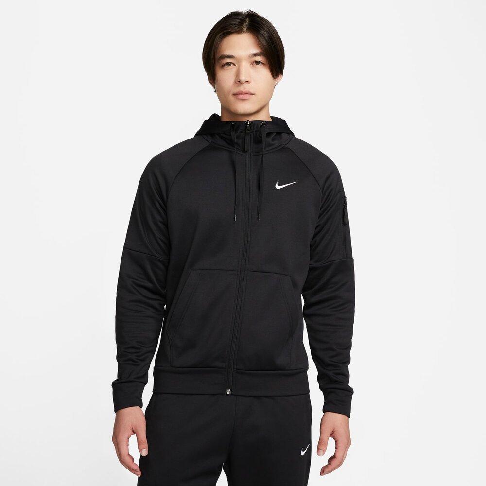 NIKE ナイキ フリースパーカー メンズ Therma-FIT フルジップ フィットネスパーカー ブラック M-2XL DQ4831-010|トレーニングウエアZONE