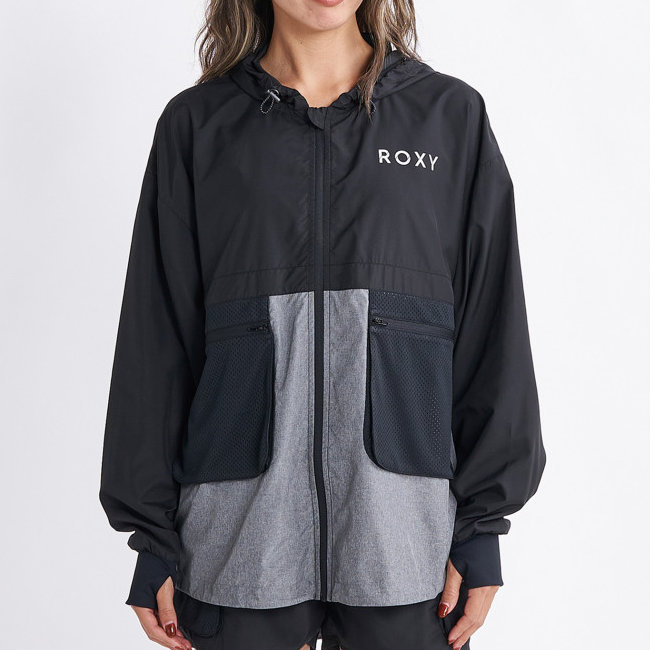 ロキシー ジャケット 撥水 レディース AHEAD OF TIMES JACKET RJK234532-BLK|トレーニングウエアZONE