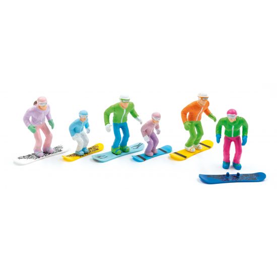 イェーガーンドルファー フィギュア 6 Figuren stehend mit HEAD Snowboards JC54300