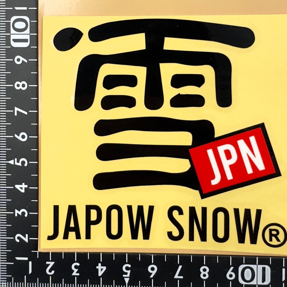 雪 JPN JAPOW SNOW 黒 ステッカー スノーボード スキー 車 パソコン