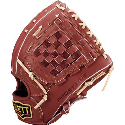ゼット 一般軟式グローブ プロステイタス 源田選手タイプ 二塁手・遊撃手用 右投げ 軟式野球 ボルドーブラウン/パステルブラウン BRGB30561-4032-LH|野球ZONE