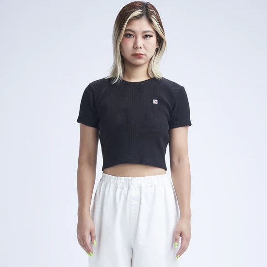 DC ディーシー シューズ Tシャツ レディース 半袖 23 WS TELECO CROPPED SS LST232403-BLK