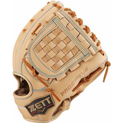 ゼット 一般軟式グローブ プロステイタスSE 源田選手タイプ 二塁手・遊撃手用 右投げ 軟式野球 パステルブラウン/オークブラウン BRGB560S-3236-LH|野球ZONE