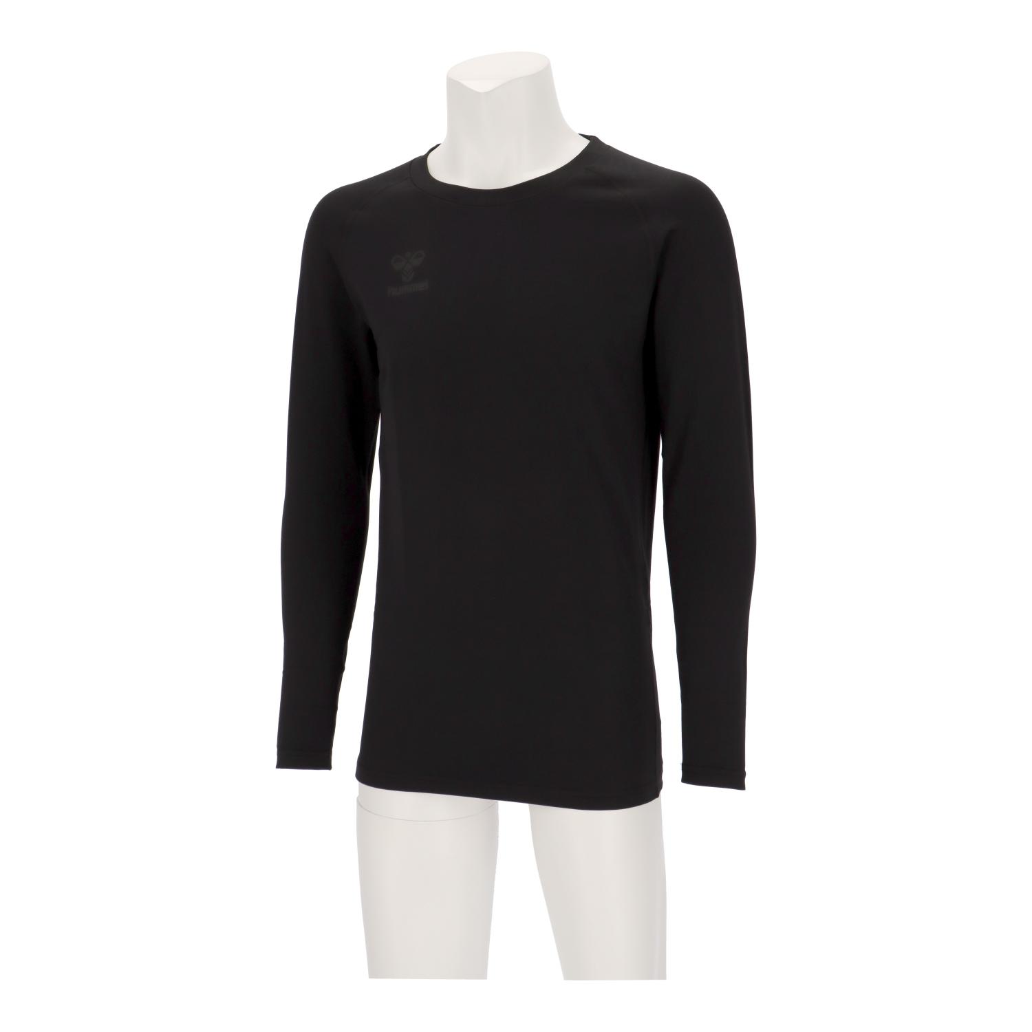 ヒュンメル あったか丸首インナーシャツ プラス メンズ 長袖 インナーシャツ 発熱 保温 吸汗速乾 制電 ストレッチ 抗菌 HAP5161C-90|トレーニングウエアZONE