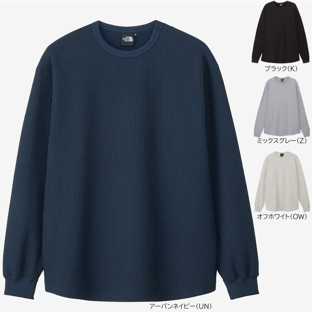 ノースフェイス カットソー メンズ ロングスリーブウォームワッフルクルー 長袖シャツ NT62436 THE NORTH FACE 国内正規品
