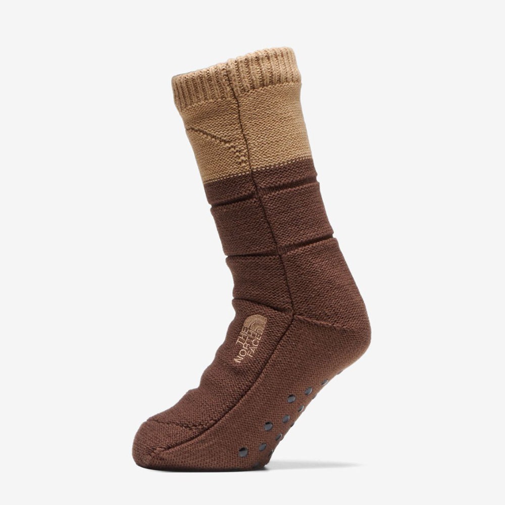 ザ・ノース・フェイス ヌプシ ブーティ ソックス ルームソックス 靴下 メンズ レディース ブラウン NN82233-UD|アウトドアZONE