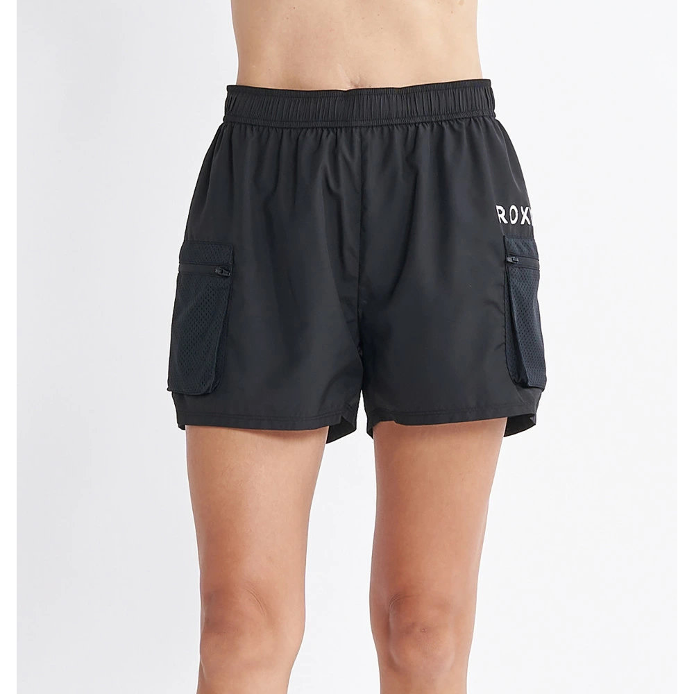 ロキシー ショートパンツ レディース 撥水 ショーツ AHEAD OF TIMES SHORTS RPT234530-BLK|トレーニングウエアZONE