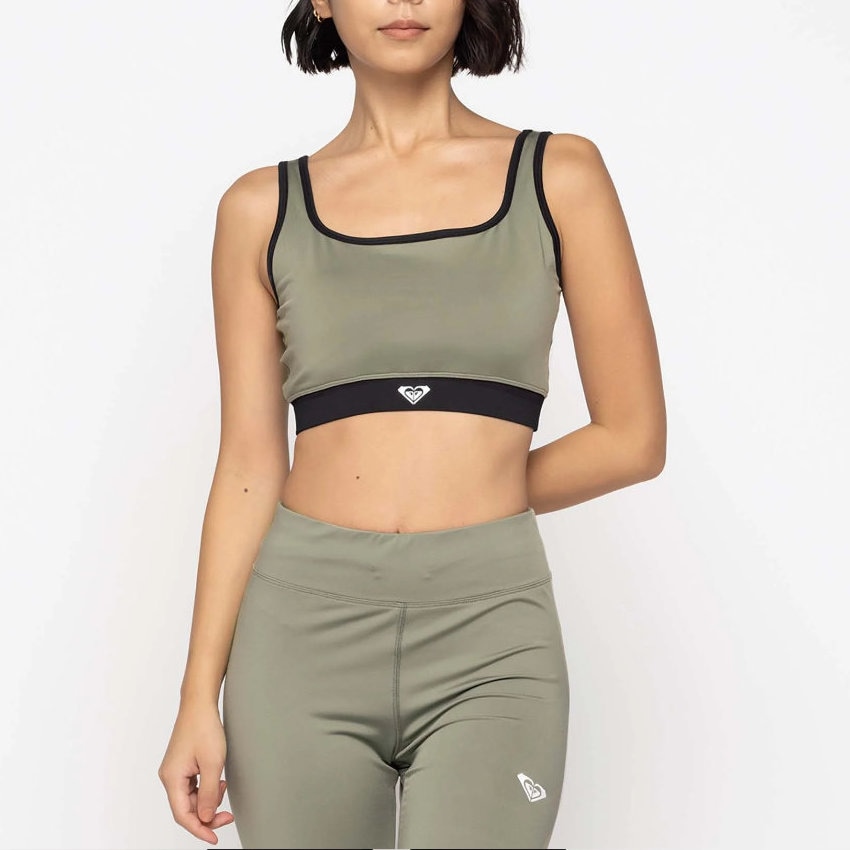 ロキシー ブラトップ レディース 水陸両用 速乾 UVカット MY 1ST ROXY SQUARE BRA カーキ RBR244527-KHA|ロキシー(Roxy)|ブランド一覧