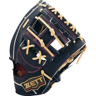 ゼット 硬式グローブ プロステイタス 2404SE 二塁・遊撃手用 右投げ 硬式野球 ナイトブラック/パステルブラウン BPROG565S-1932N-LH|野球ZONE