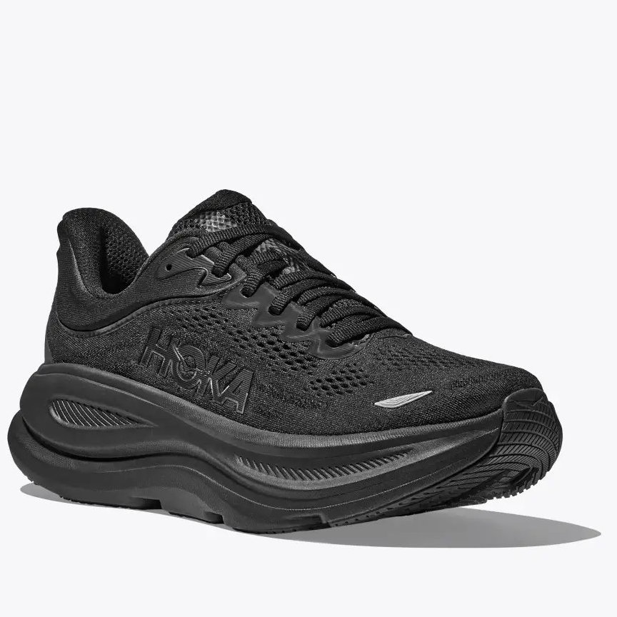 ホカオネオネ ボンダイ 9 ワイド メンズ ランニングシューズ ブラック/ブラック 25.5-27.5cm HOKAONEONE BONDI 9 WIDE 1162013-BBLC|ランニングシューズ