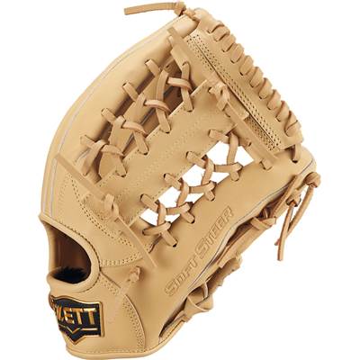 ゼット 一般軟式グローブ オールラウンド用 ソフトステア 右投げ 軟式野球 パステルブラウン BRGB35530-3200-LH|野球ZONE