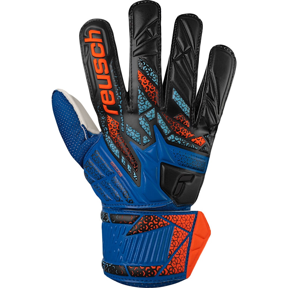 REUSCH ロイシュ キーパーグローブ アトラクト ソリッド ジュニア サッカー キーパー手袋 エレクトリックブルー/ショッキングオレンジ 5562515-4467|サッカー&フットサルZONE