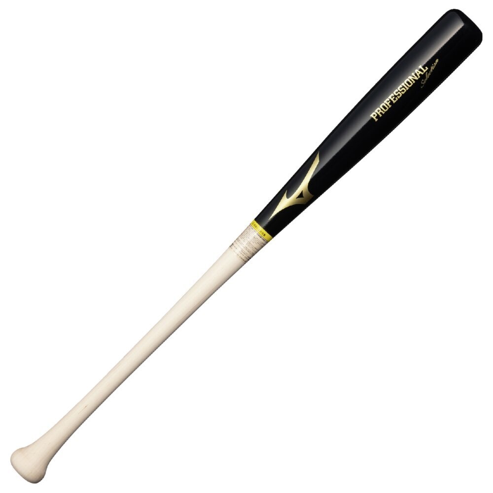 ミズノ 一般軟式バット 木製 プロフェッショナルセレクション 83cm ブラック×生地出し 軟式野球 1CJWR13783-SA|野球ZONE
