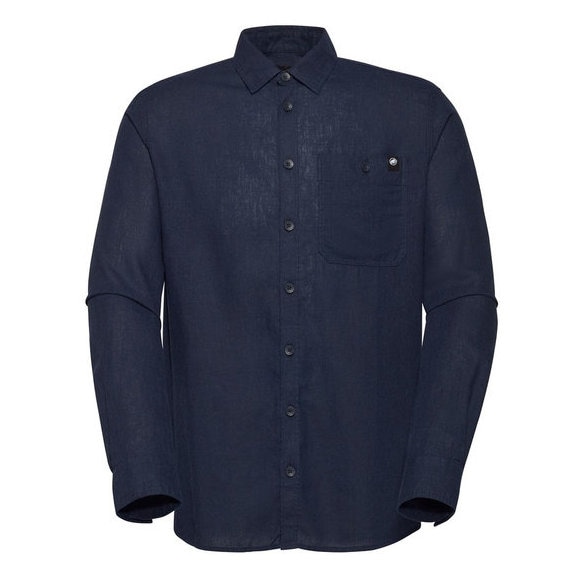 マムート 長袖シャツ メンズ アルブラ サマー ロングスリーブ シャツ marine 1015-01570-5118|アウトドアZONE