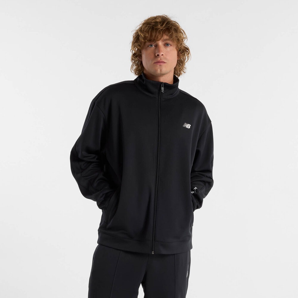 ニューバランス ニットトラックジャケット メンズ ブラック AMJ51503-BK|トレーニングウエアZONE