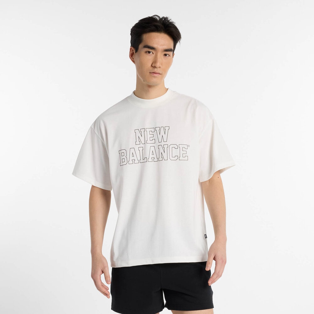 ニューバランス Tシャツ メンズ 半袖 オーバーサイズズドショートスリーブTシャツ シーソルト/シルバー AMT51509-SST