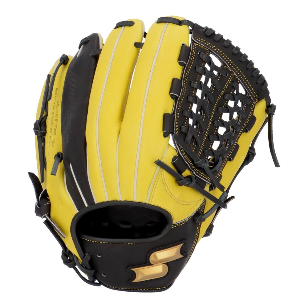 エスエスケイ 一般軟式グローブ オールラウンド用 ウインドリーム カラー 右投げ LYタン×ブラック 軟式野球 WCG15025-3090-L|野球ZONE