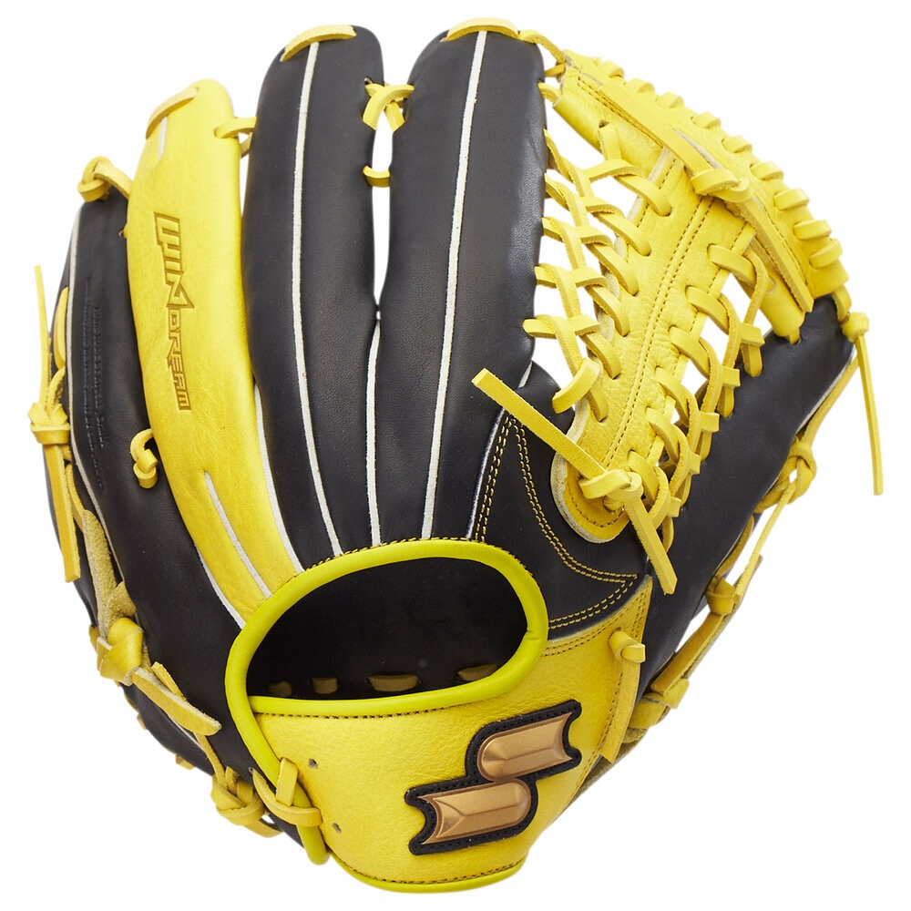 エスエスケイ 一般軟式グローブ 外野手用 ウインドリーム 右投げ ブラック×LYタン 軟式野球 WCG17525-9030-L|野球ZONE